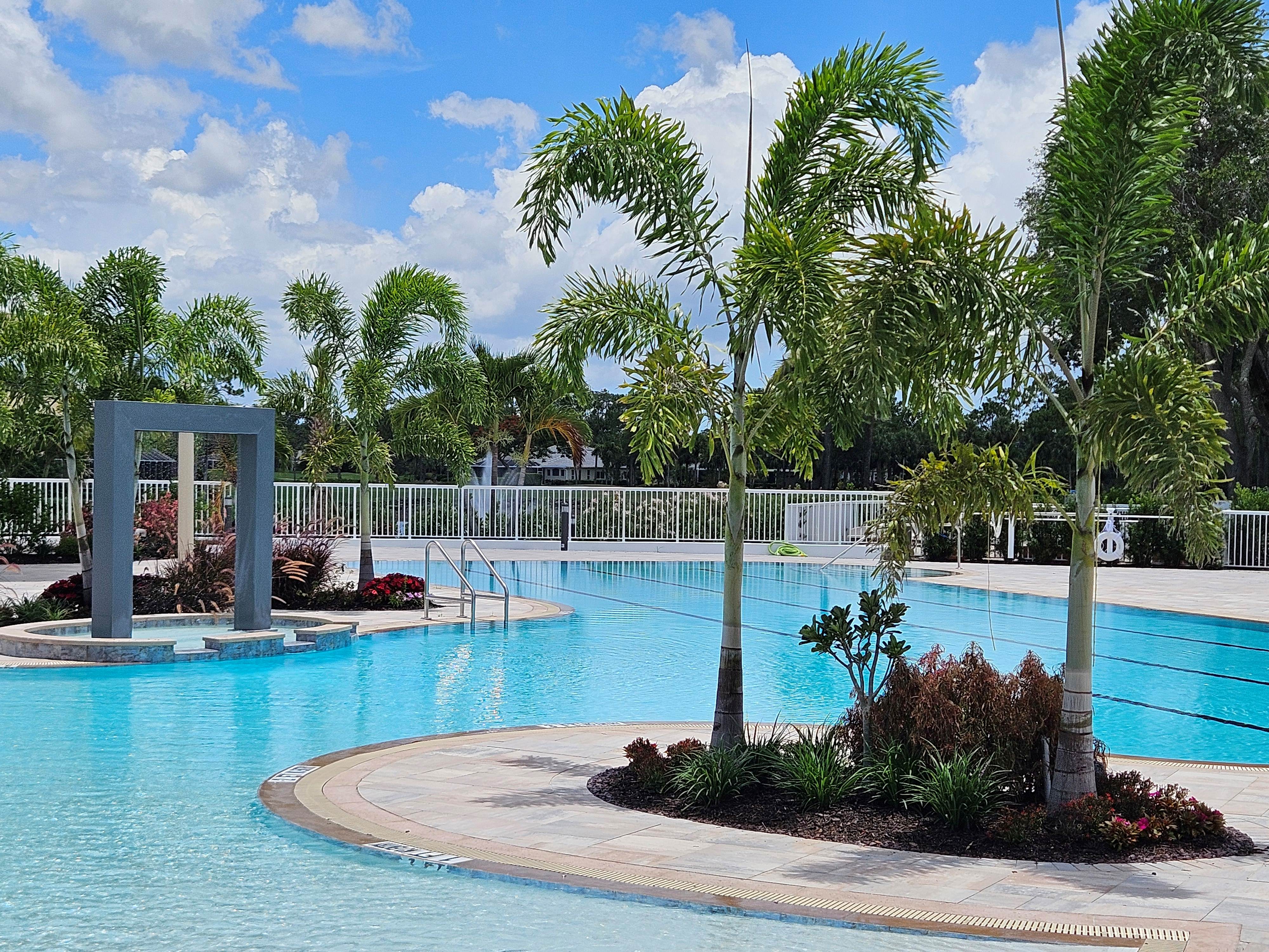 Club members visiting poolside