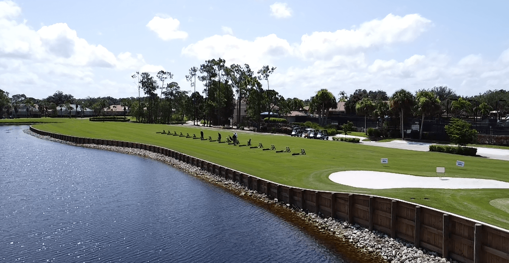Enjoy 16 stations on the driving range